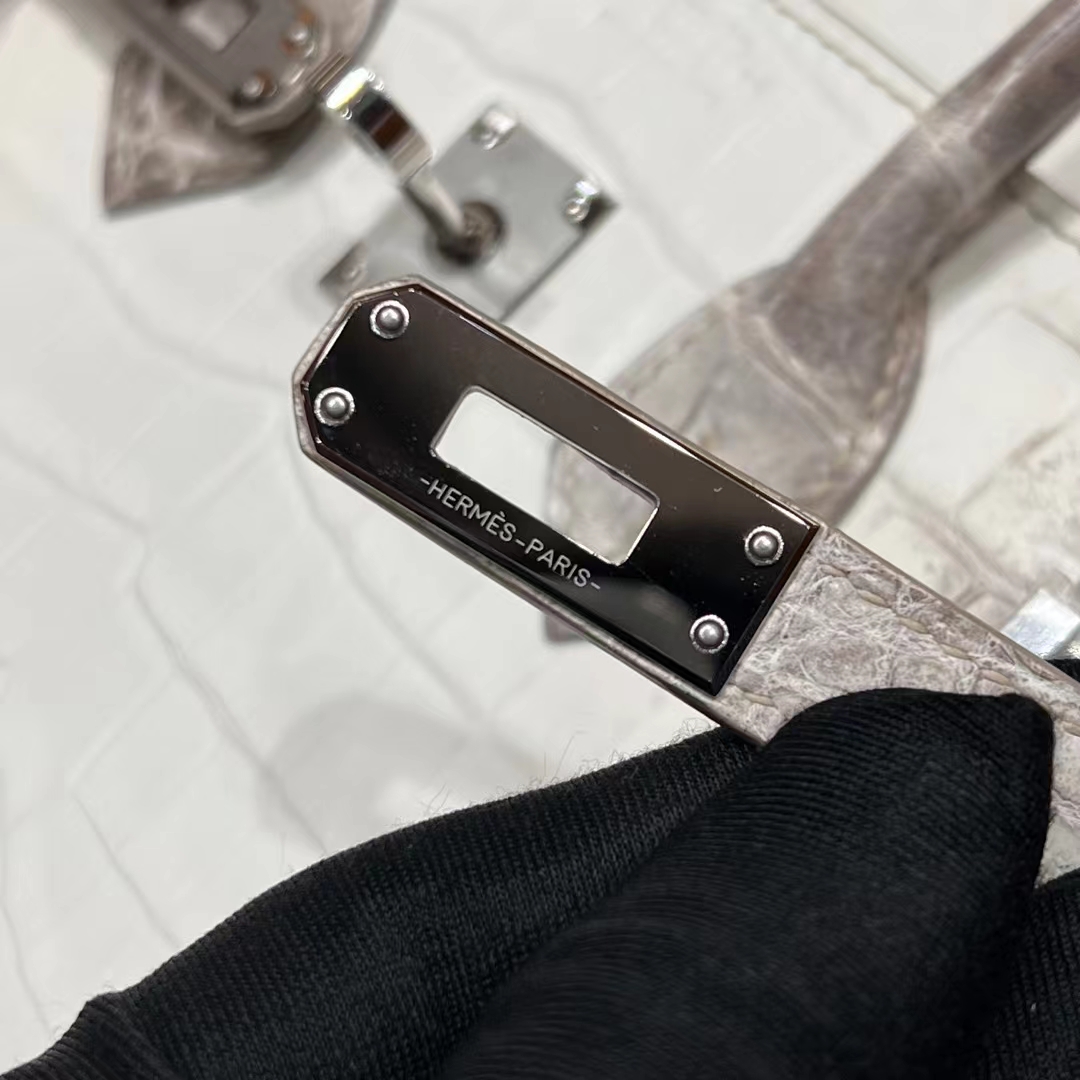 HERMES Birkin 25CM 1 Himalaya  Niloticus Full handmade Birkin fatory SHW