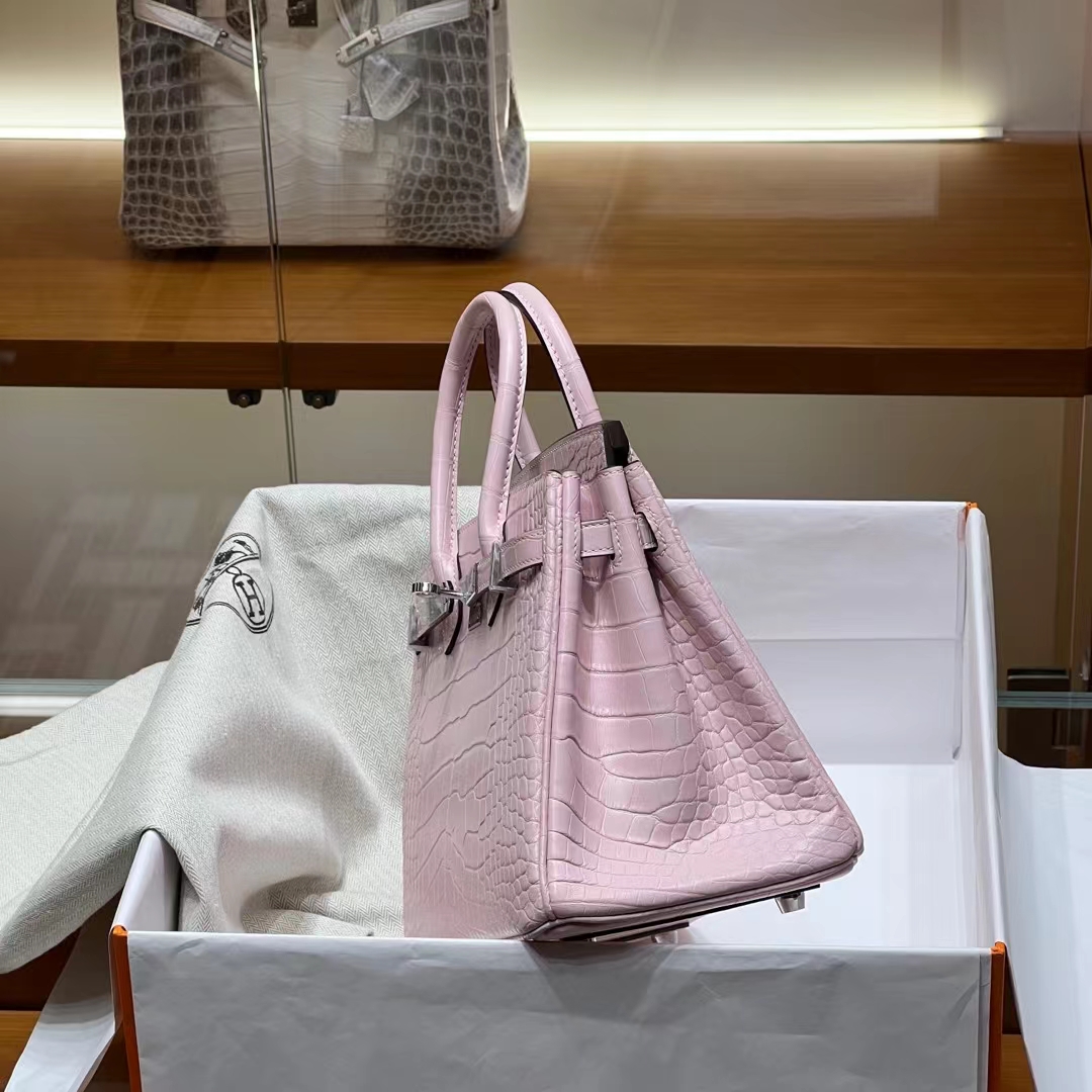 HERMES  Birkin 25CM 3Q  Alligator GHW Full handmade fatory