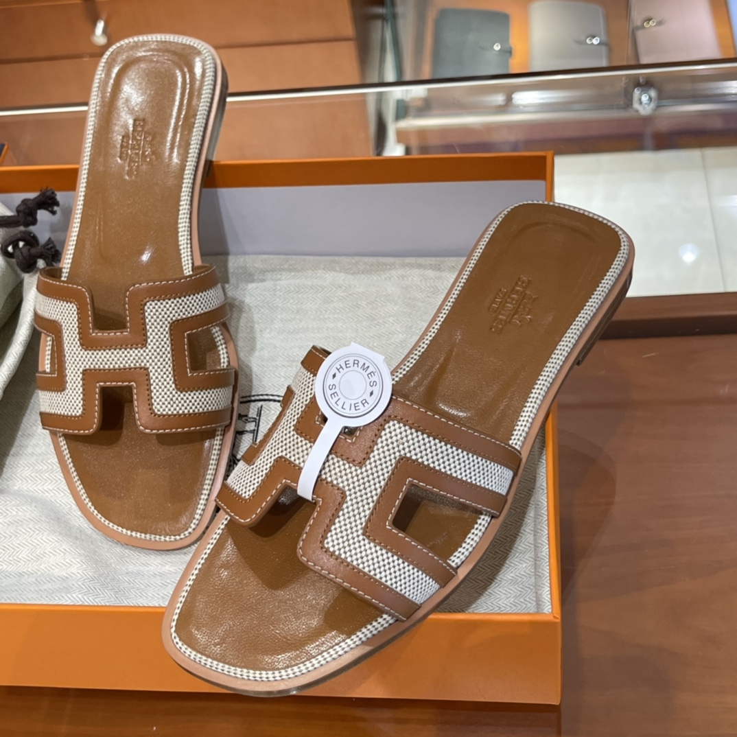 HERMES  Sandals New Slippers Handmade Italian lamb sole 10 days of shipment CK37