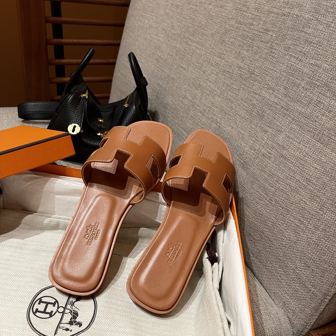 HERMES Sandals New Slippers Handmade Italian lamb sole 10 days of shipment CK37