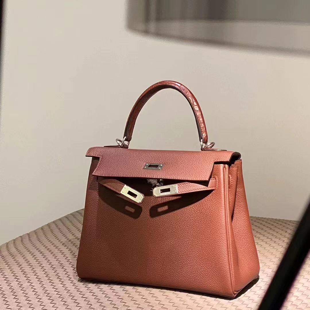 HERMES Kelly 25CM CK37 Niloticus SHW Full handmade Kelly fatory