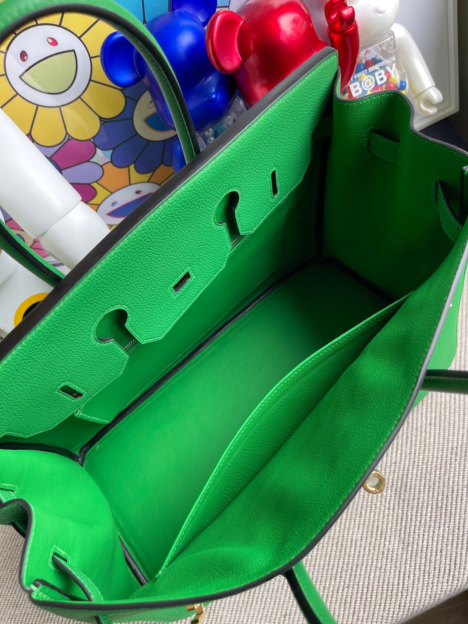 Hermes Birkin 35CM Togo 1K BamBoo Gold Hardware Full HandMade