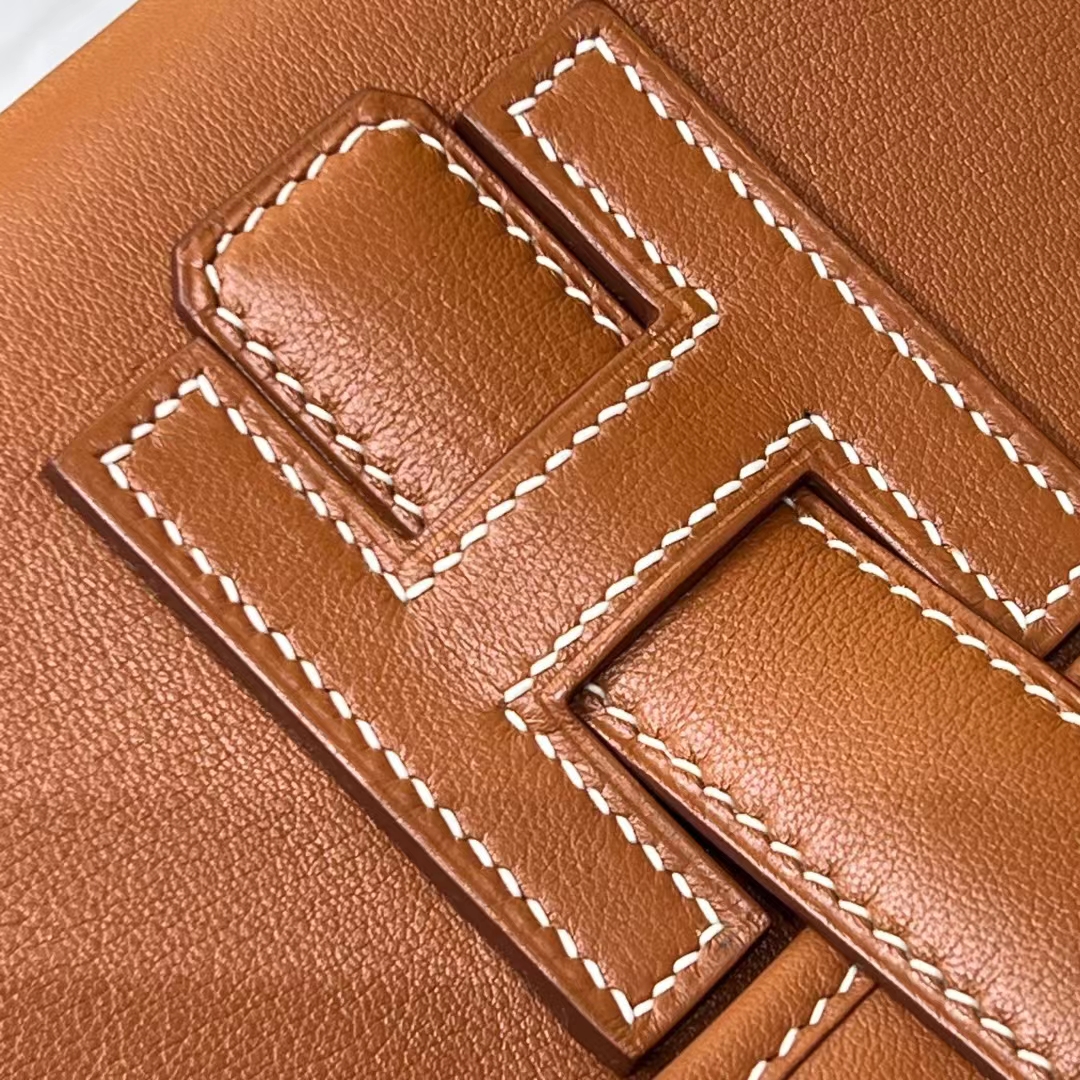 HERMES Jige Elan 29cm CK37 Swift Full handmade Fatory