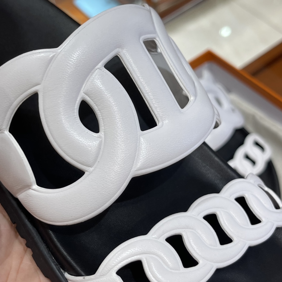 HERMES Extra  Sandals New Slippers Handmade Italian lamb sole 10 days of shipment 01 Blanc